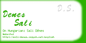 denes sali business card