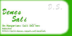 denes sali business card